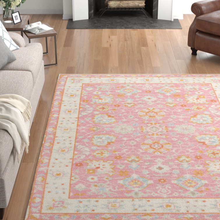 Viv + Rae Guerin Oriental Pink Area Rug & Reviews Wayfair